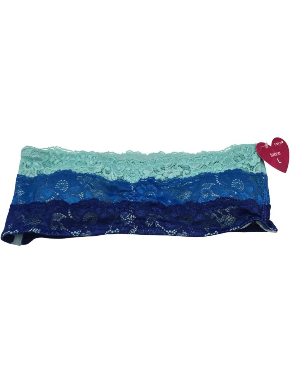 Laceha Womens Bandeau Tube Top Blue Multi-Pack Large Stretch Seamless